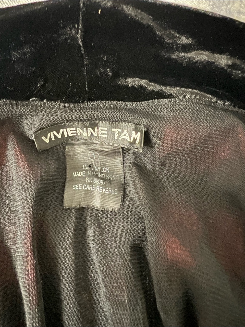 Vivienne Tam Long Sleeve Colorful Baroque Top – Velvet V-Neck | Size 1 - Picture 10 of 10
